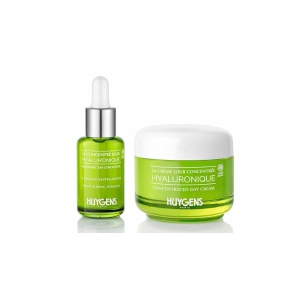 HUYGENS Morning Duo Rich - Sérum Acide Hyaluronique Visage & Crème Jour Concentrée Hyaluronique Crème Jour et Nuit