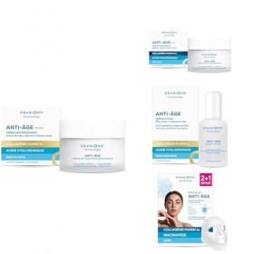 GRANIONS Routine Complète Anti Age - CREME DE JOUR 50mL + CREME DE NUIT 50mL + SERUM 30mL + MASQUE 2+1 Offert - Anti Age - Co