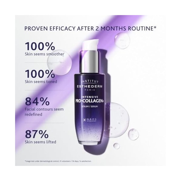 Institut Esthederm - Intensive Pro-Collagen+ - Serum Fermeté Visage & Cou - Texture Gel, Sans Fini Gras - Flacon Pompe 30ml C...