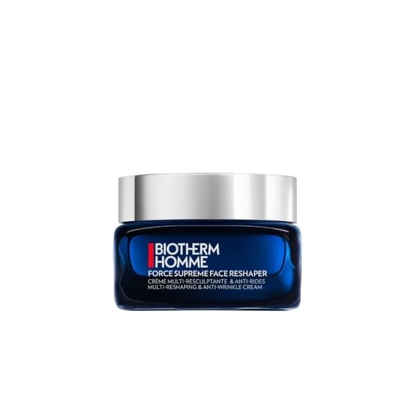 Biotherm Homme, Force Supreme Face Reshaper, Crème Visage Anti-Âge pour Homme, Sculptante & Anti-Rides, Enrichie en Biotech P
