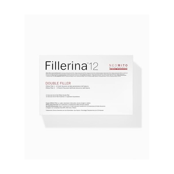 Fillerina 12 Double FILLER NEO MITO Traitement intensif Visage effet Remplissage Anti-rides Grade 5 Crème Jour et Nuit