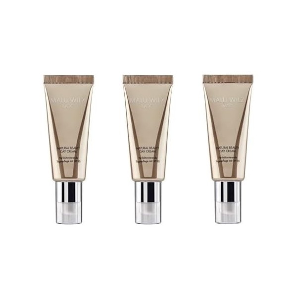 Malu Wilz - Natural Beauty Day Cream - Crème de jour perfectionnante - SPF 10 - 3 x 40 ml