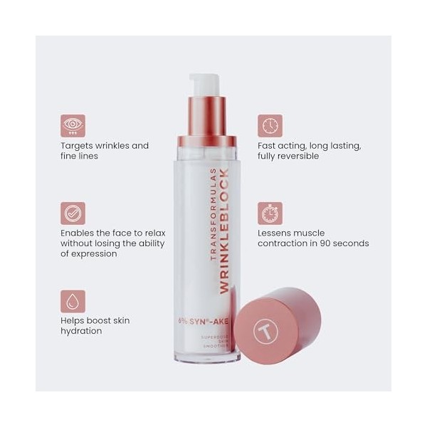 Transformulas Facefixers Soin anti-âge Lissant pour les rides, les pattes doie et les rides dexpression. Alternative au Bot C...