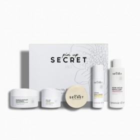 PIN UP SECRET - Coffret Routine Complète Visage - Savon, Crème, Peeling, Soin Exfoliant et Masque Purifiant - 5 produits - Pe...