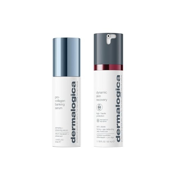 Dermalogica Duo Fermeté & Protection - Pro-Collagen Banking Serum 30ml & Dynamic Skin Recovery SPF50 50ml Crème Jour et Nuit