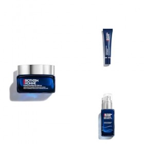 Trio Biotherm Homme, Force Supreme Face Reshaper, Crème Visage Anti-Âge pour Homme 50 ml + Sérum Yeux 15 ml + Sérum Visage An