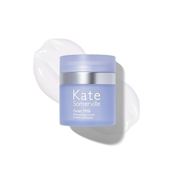 Kate Somerville Crème hydratante au lait de chèvre – Hydratation quotidienne en profondeur pour peaux sèches, serrées et sens