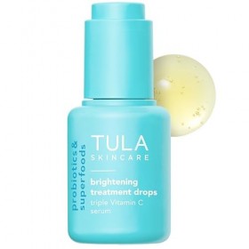 TULA Skin Care Gouttes de traitement éclaircissant | Skincare-First, sérum à la vitamine C, illumine lapparence de la peau t