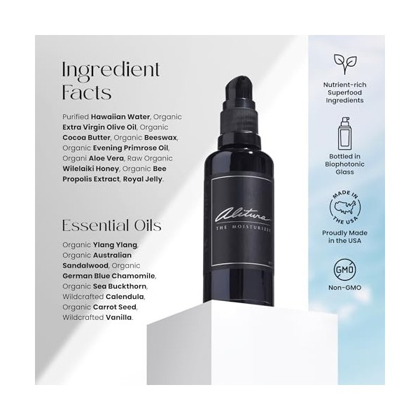 Alitura Naturals Hydrating Face Moisturizer | Best Anti Aging Facial Cream For Men And Women | Organic, Natural Ingredients |