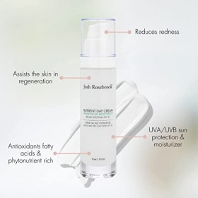 Josh Rosebrook Nutrient Day Cream - Regenerating Facial Moisturizer, High Protection Broad Spectrum Sunscreen SPF 30, Reef Sa