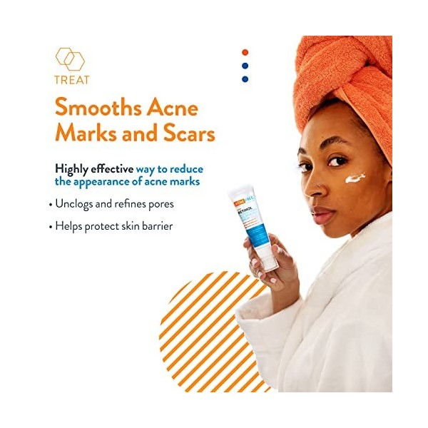 AcneFree Sérum resurfaçage des marques de rétinol, avec de lacide hyaluronique pour réduire les marques et les cicatrices, d