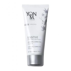 Sensitive Crème Anti-Rougeurs Yonka 50ml - Effet CC Crème - Pigments Verts pour Correction du Teint - Apaise et Soulage - Pea