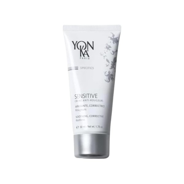 Sensitive Crème Anti-Rougeurs Yonka 50ml - Effet CC Crème - Pigments Verts pour Correction du Teint - Apaise et Soulage - Pea