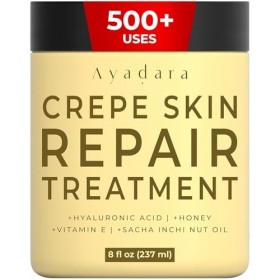 Ayadara Crepey Traitement réparateur de la peau pour les bras et les jambes, crème raffermissante à lacide hyaluronique, crè