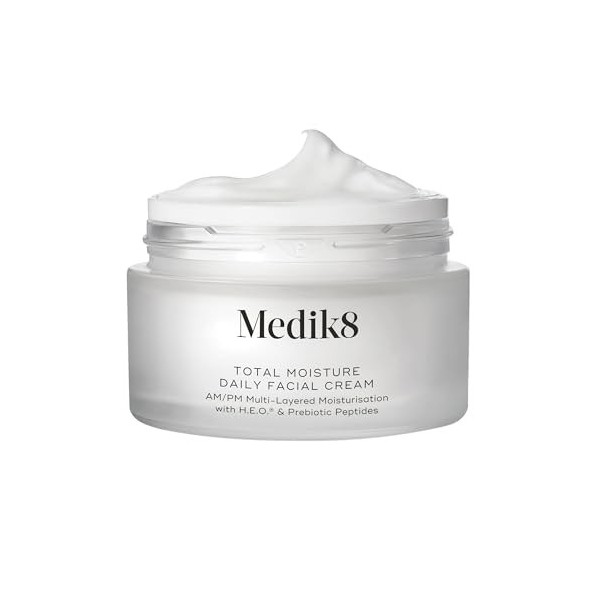 Medik8 Total Moisture Daily Facial Cream – Hydratant à lAcide Hyaluronique,Crème de Jour et de Nuit pour le Visage, Hydratat