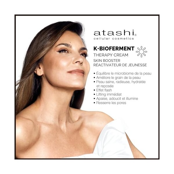 Atashi | K-Bioferment Therapy Cream Skin Booster + DD Cream Anti-Age | Crème de jour aux bioferments | Creme Visage Anti Ride
