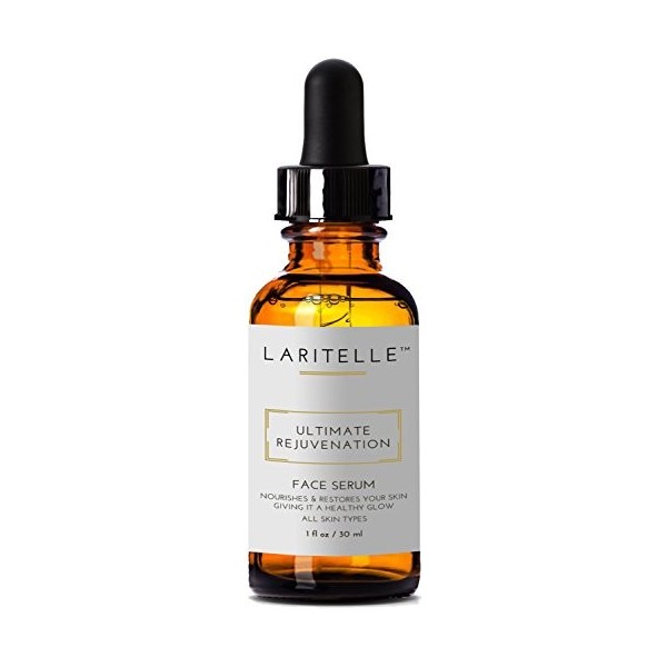 Laritelle Organic Face Serum 1 oz | Rejuvenating, Nourishing, Vitamins & Antioxidants-rich Treatment for Face, Neck & Decolle