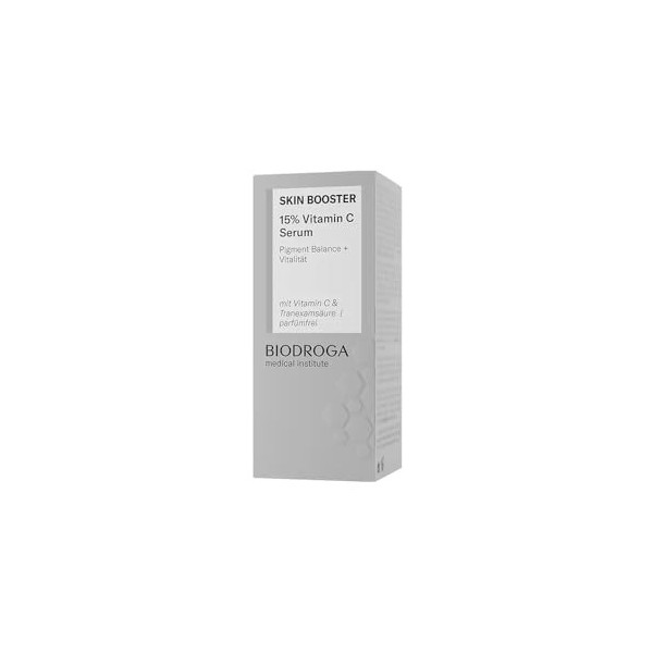 BIODROGA Medical Institute Skin Booster 15 % de vitamine C Sérum 15 ml – Sérum pour le visage, soin de la peau, antioxydants,