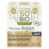 SOBIO - Crème Nutritive Redensifiante à lHuile Précieuse dArgan pour Peaux Matures - 50ml, Nourrit en Profondeur et Redens