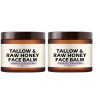 Baume pour le visage au suif et au miel, lissant et nourrissant, hydratant en profondeur et hydratant pour tous les types de ...