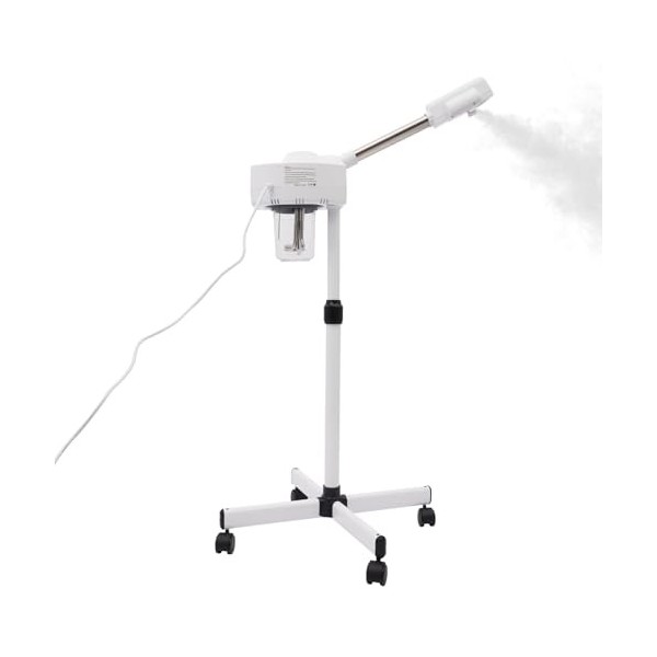 Vapeur Facial Professionnel Appareil Vapeur Visage 800W Ozone Ionique 750ml Réservoir Hauteur Réglable 30-40cm Buse Rotative 
