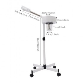 Vapeur Facial Professionnel Appareil Vapeur Visage 800W Ozone Ionique 750ml Réservoir Hauteur Réglable 30-40cm Buse Rotative 