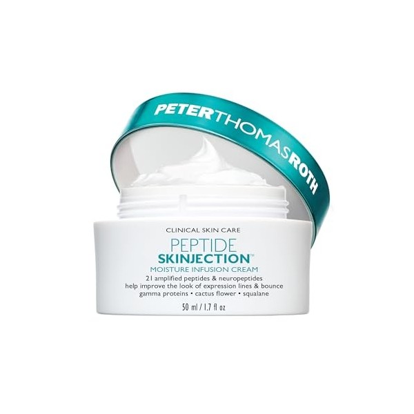 Peter Thomas Roth Peptide Skinjection™ Crème hydratante rechargeable – Crème anti-âge pour le visage avec peptides, hydratati