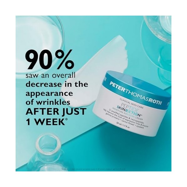 Peter Thomas Roth Peptide Skinjection™ Crème hydratante rechargeable – Crème anti-âge pour le visage avec peptides, hydratati