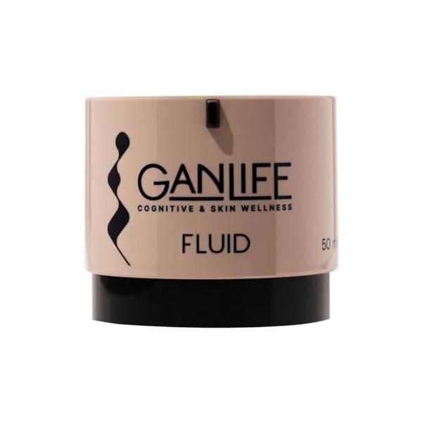GANLIFE Fluid Crema Viso Giorno Idratante con Antiossidanti, Per Pelle Normale e Mista, Crema Protettiva con SPF20, Con Acido