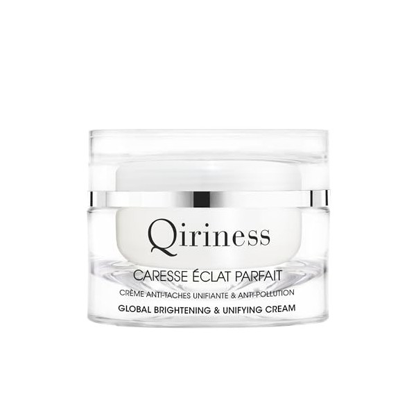 Qiriness - Crème Caresse Éclat Parfait Hydratante Niacinamide Fleur Papillon - Pour le Visage et le Cou - Protection Globale 