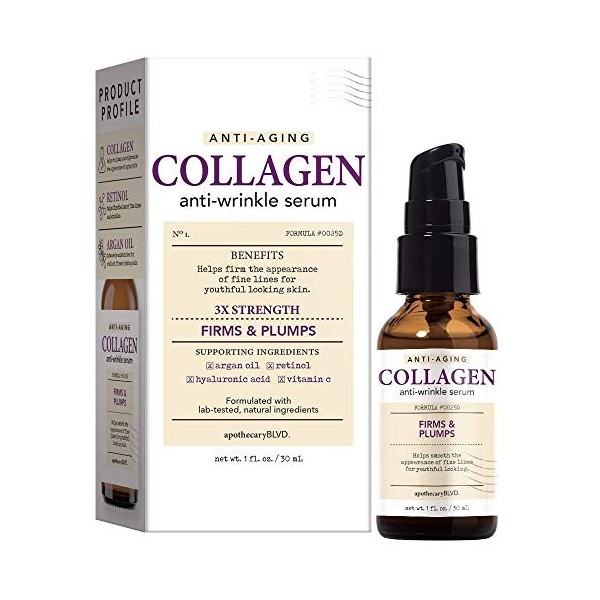 Apothecary Blvd Le collagène Sérum Anti-rides 30ml