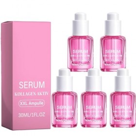 Collagen Active Sérum pour femme, sérum hydratant et raffermissant pour le visage, ampoule douce, convient à tous les types d...