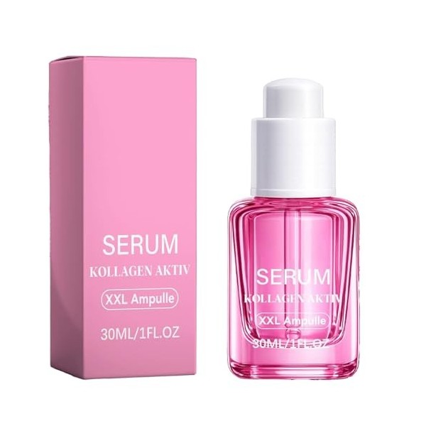 Collagen Active Sérum pour femme, sérum hydratant et raffermissant pour le visage, ampoule douce, convient à tous les types d...