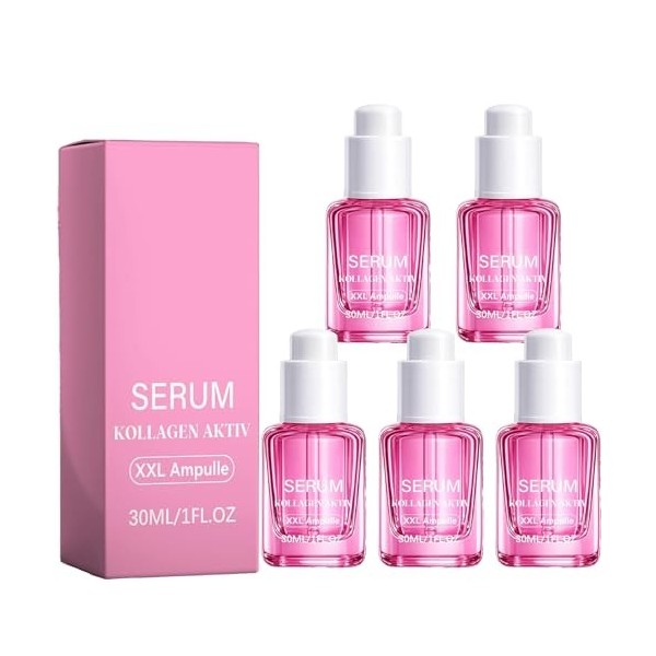 Collagen Active Sérum pour femme, sérum hydratant et raffermissant pour le visage, ampoule douce, convient à tous les types d...