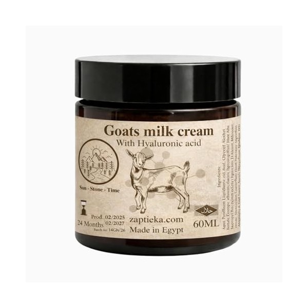 Crème au lait de chèvre avec acide hyaluronique, hydratant et nourrissant pour le visage, soin adoucissant de la peau avec de