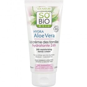 So Bio - Crème Des Familles à lAloé Vera pour Peaux Sensibles et Réactives - Bio 100ml - Lot De 3
