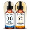 TruSkin Duo anti-âge jour-nuit, sérum au rétinol et sérum à la vitamine C pour le visage avec acide hyaluronique, ensemble de