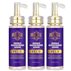 AILKE Double Glutathion Plus Super Sérum Blanchissant, Hydratant, Correcteur de Points Sombres, Éclaircissant, Éclaircissant 