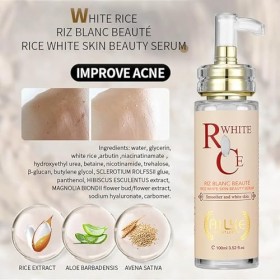 AILKE Sérum blanchissant à lextrait de riz naturel, peau propre, lisse, avec niacinamide, améliore la peau terne, nourrissan ...