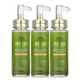 AILKE Lot de 3 sérums blanchissants à lhuile darbre à thé, nettoie la peau en profondeur, réduit lacné, les boutons, les t Cr...