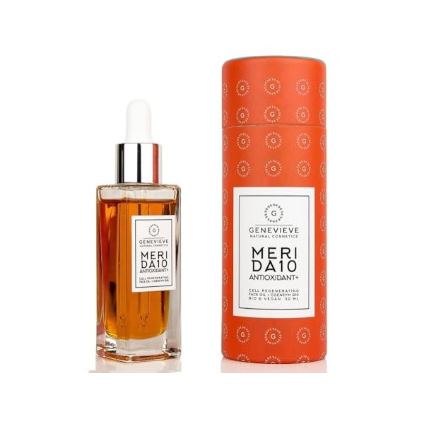 MERIDA10 ANTIOXYDANT+ | Sérum visage anti-âge avec Q10 | effet anti-rides – Lisse les lignes du visage | Fabriqué en Autriche