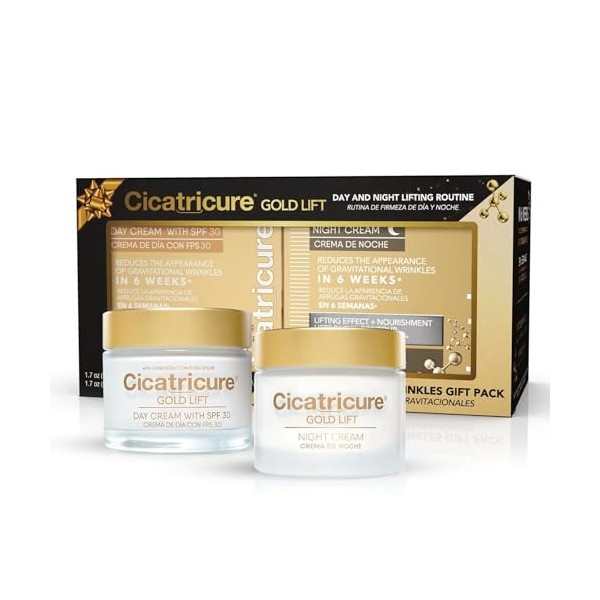 Cicatricure Gold Lift - Lot de 2 crèmes de jour et de nuit anti-rides - 1,7 onces