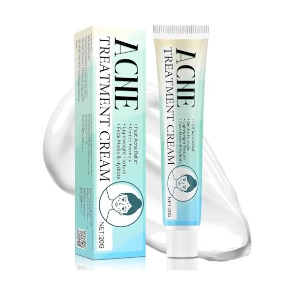 Crème Anti Boutons, Efficace Creme Bouton Visage, Action Rapide Creme Acne Visage, Réduit les Imperfections, Boutons et Point