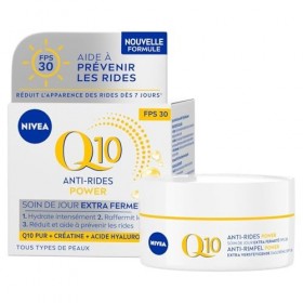 NIVEA – Soin Visage Jour Fermeté Renforcée, Anti-Rides Q10 avec Protection SPF 30 50 mL - lot de 2 - Vendu par Lot