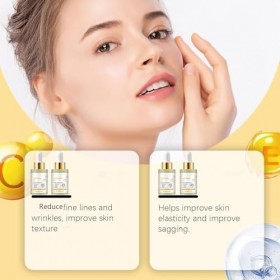 Sérum visage à la vitamine C Plus, sérum hydratant à la vitamine C, sérum éclaircissant pour les taches brunes, éclaircit et 