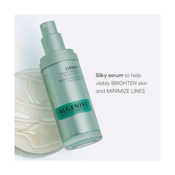 Algenist Genius Ultimate Anti-Aging Vitamin C Serum for Women, 1 Ounce