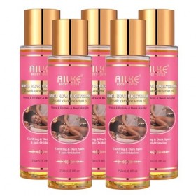 AILKE Lot de 5 sérum éclaircissant au carotène bio, huile dhydratation quotidienne avec huile essentielle de rose, peau liss ...