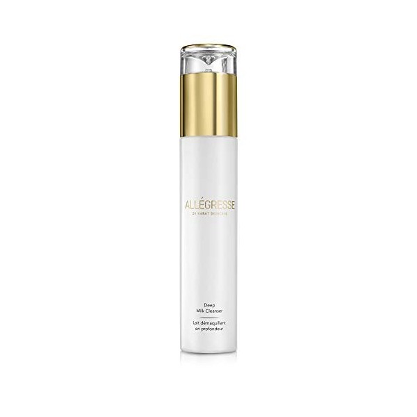 ALLÉGRESSE 24 KARAT SKINCARE Gold Deep Milk Facial Nettoyant Enrichi dIngrédients Botaniques/dAntioxydants pour Éliminer Im