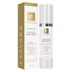 Crème de jour hydratante pour le visage bio avec peptides de collagène et acide hyaluronique, anti-âge, pour homme et femme, 