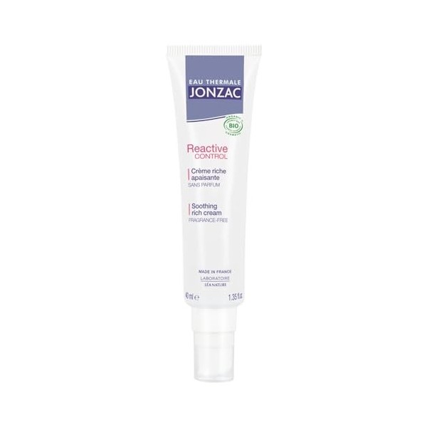 EAU THERMALE JONZAC – Soin Visage Apaisant pour Peaux Sensibles, Texture Riche & Bio Tube 40 ml - Le Lot De 2